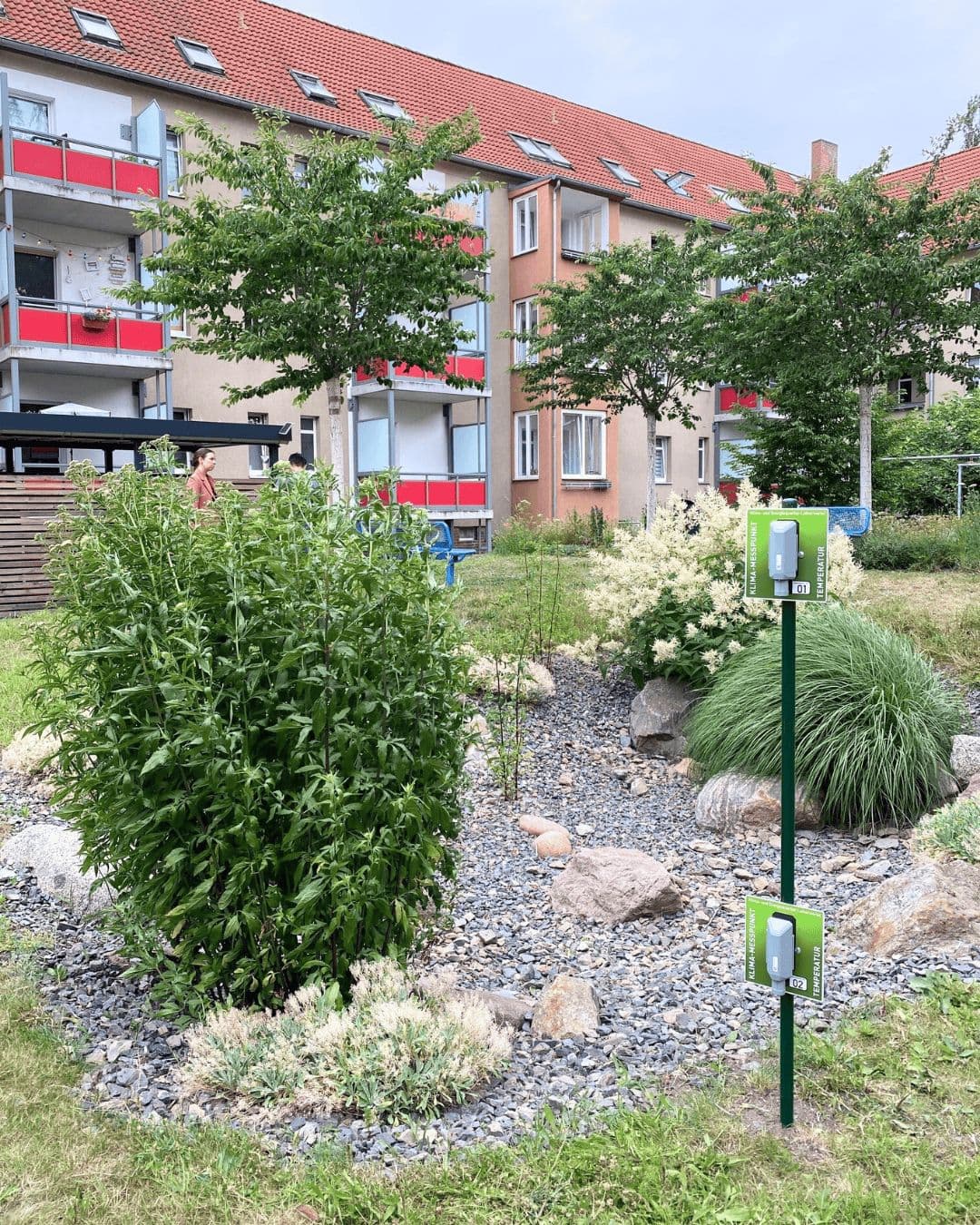 Innenhof des Lutherviertels; Foto von: Stadtwerke Halle