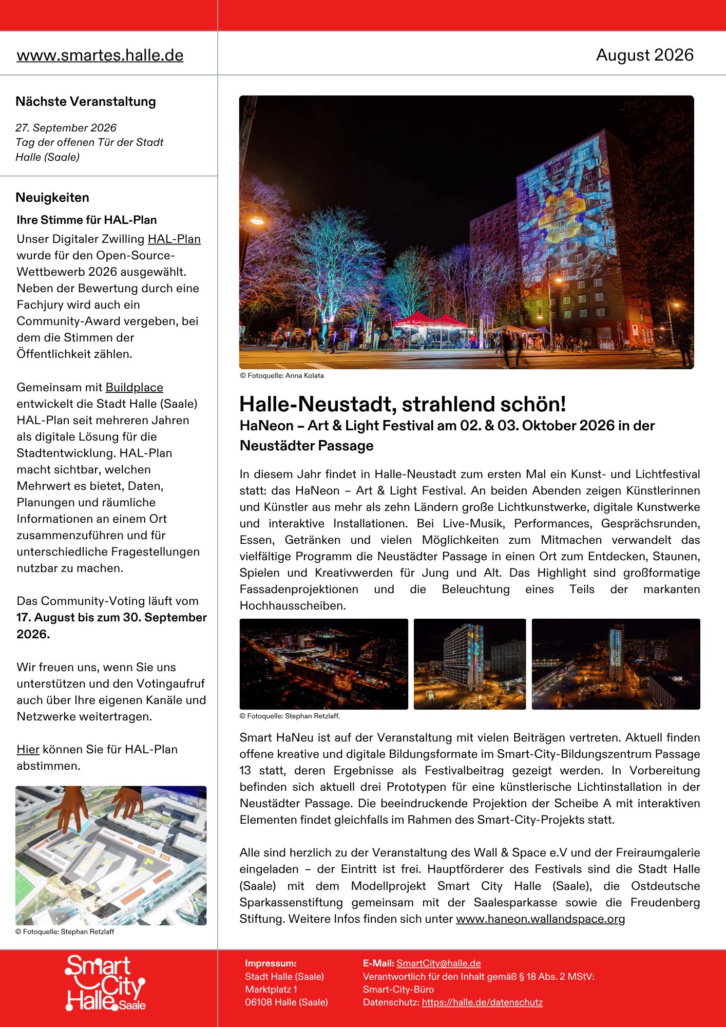 Infobrief Smart City Halle (Saale) - August 2026