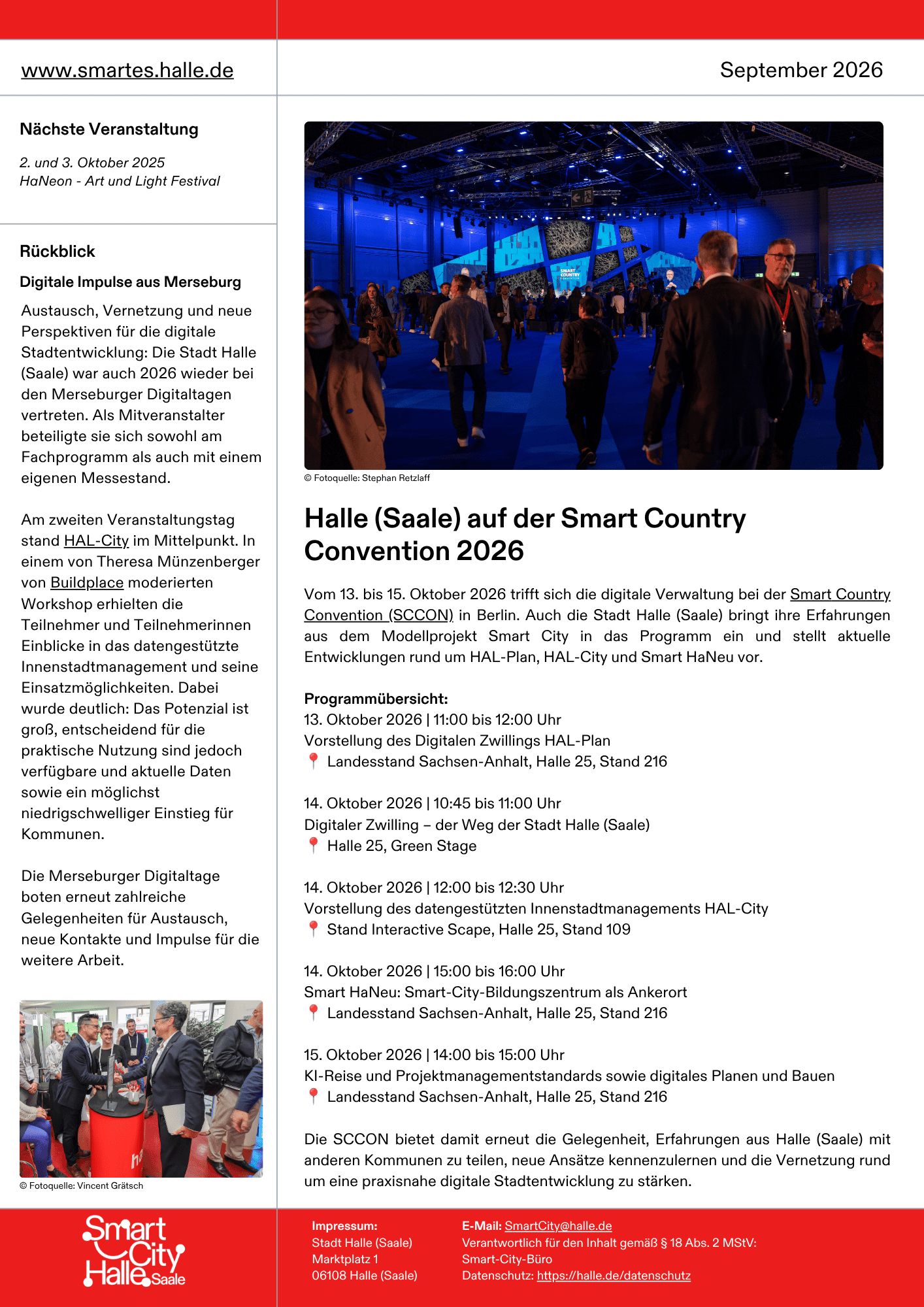 Infobrief Smart City Halle (Saale) - September 2026
